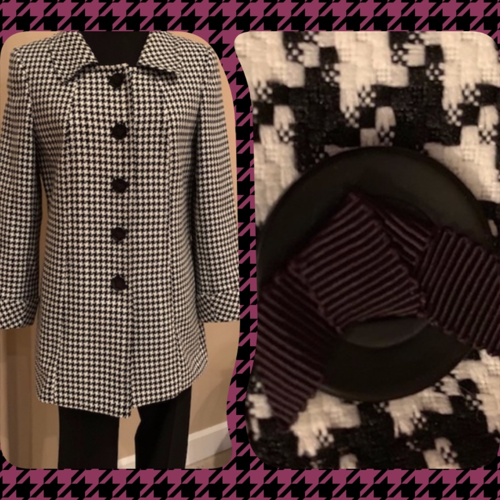 Tahari $149 Houndstooth Topper Coat
